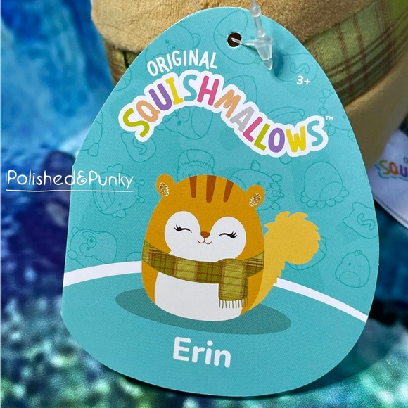 Squishmallow Erin the Cozy Squirrel ~ 5 inches~new with tags~Autumn 2023 Series - Picture 3 of 3